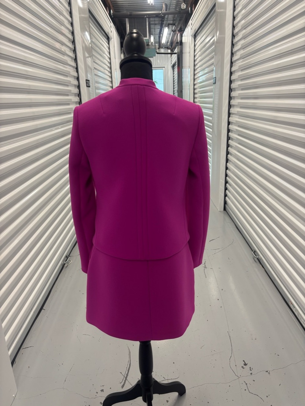 Diane Von Furstenberg Fuchsia Open-Front Blazer Skirt Set - Picture 15 of 16